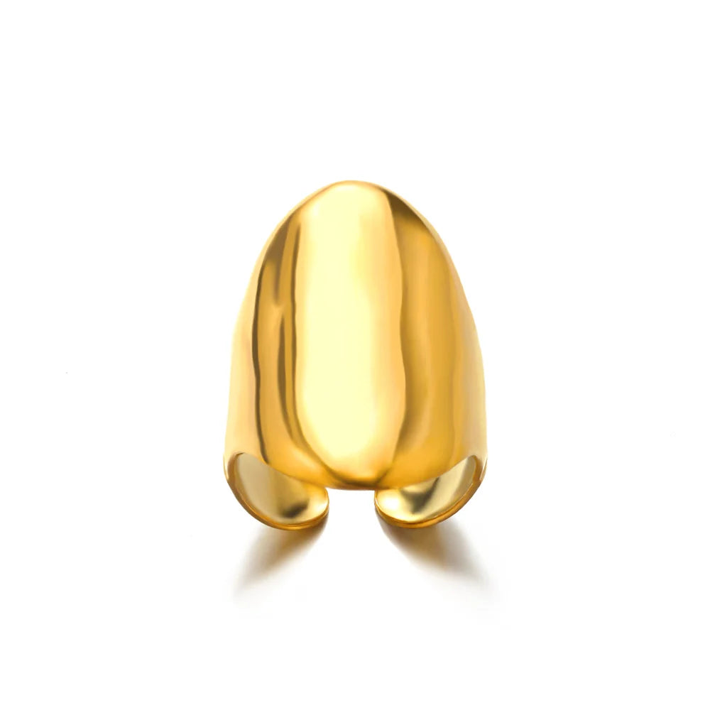 Variante unité : Bague Dorée Aurévia — Acier Inoxydable, Ne Ternit Jamais, Ajustable