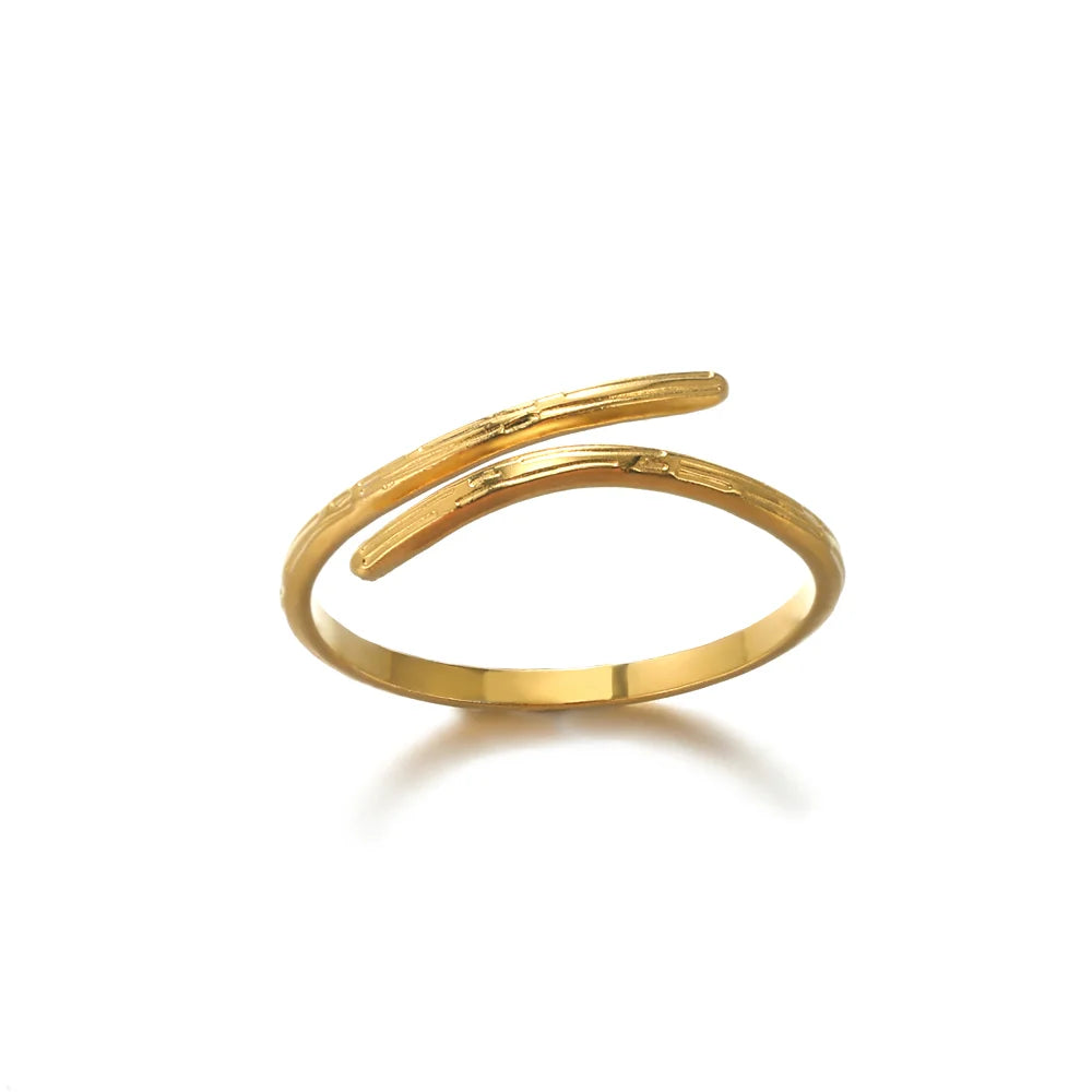Variante unité : Bague Dorée Aurévia — Acier Inoxydable, Ne Ternit Jamais, Ajustable