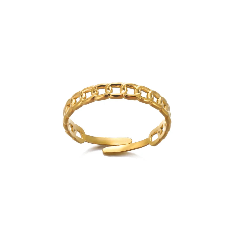 Variante unité : Bague Dorée Aurévia — Acier Inoxydable, Ne Ternit Jamais, Ajustable