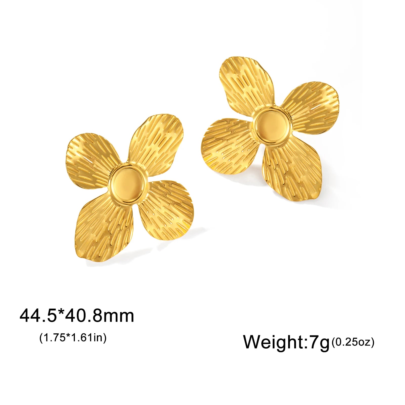 Boucles d'Oreilles Fleur Dorée – Élégance Florale Bohème Chic