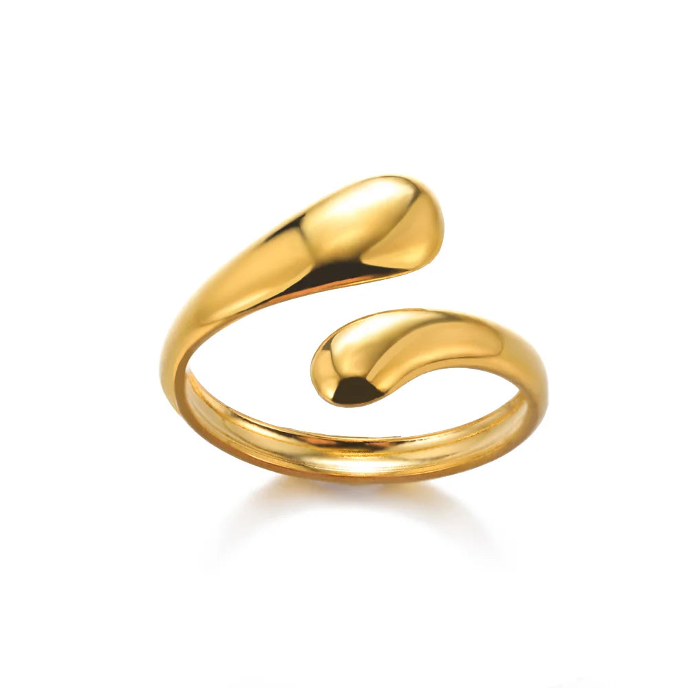 Variante unité : Bague Dorée Aurévia — Acier Inoxydable, Ne Ternit Jamais, Ajustable