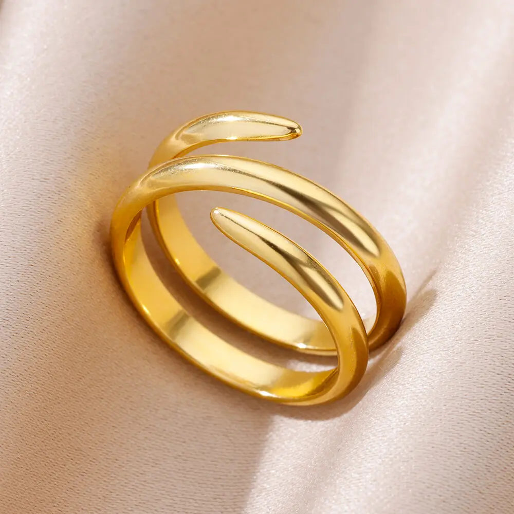 Variante unité : Bague Dorée Aurévia — Acier Inoxydable, Ne Ternit Jamais, Ajustable