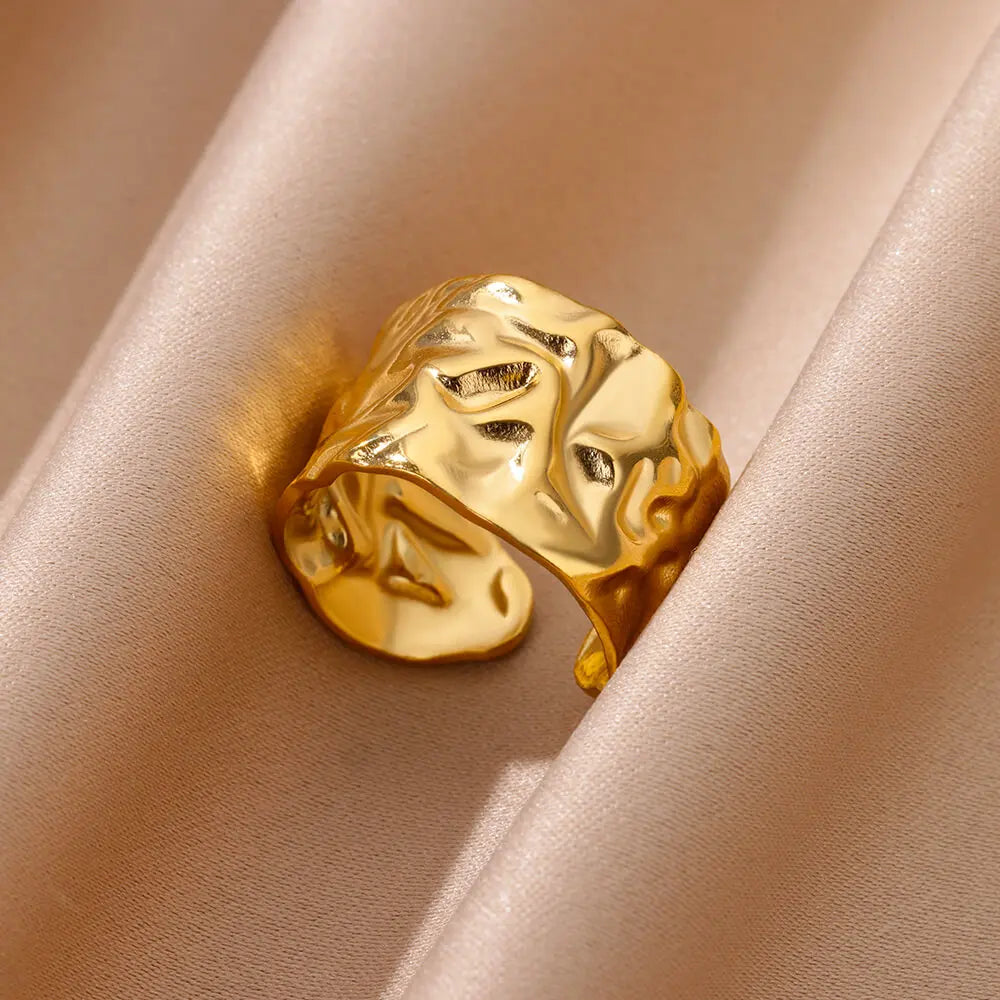 Variante unité : Bague Dorée Aurévia — Acier Inoxydable, Ne Ternit Jamais, Ajustable