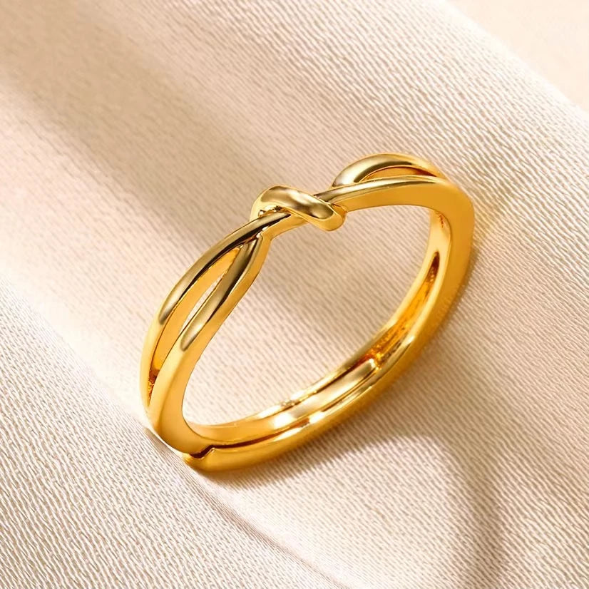 Variante unité : Bague Dorée Aurévia — Acier Inoxydable, Ne Ternit Jamais, Ajustable