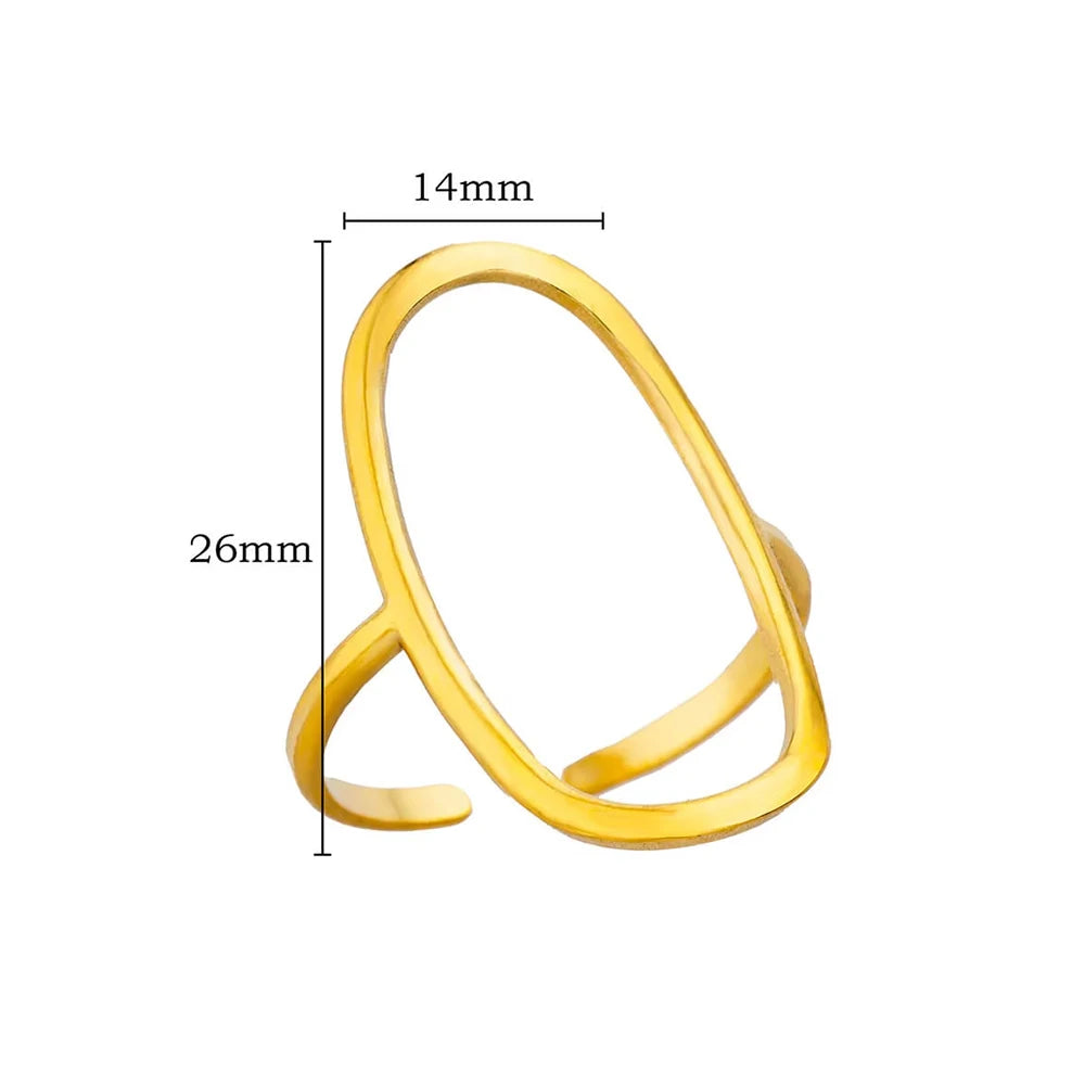 Variante unité : Bague Dorée Aurévia — Acier Inoxydable, Ne Ternit Jamais, Ajustable